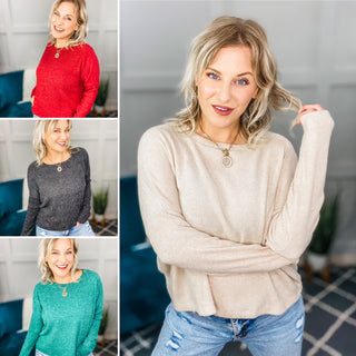 Bring On the Breeze Long Sleeve Ribbed Sweater