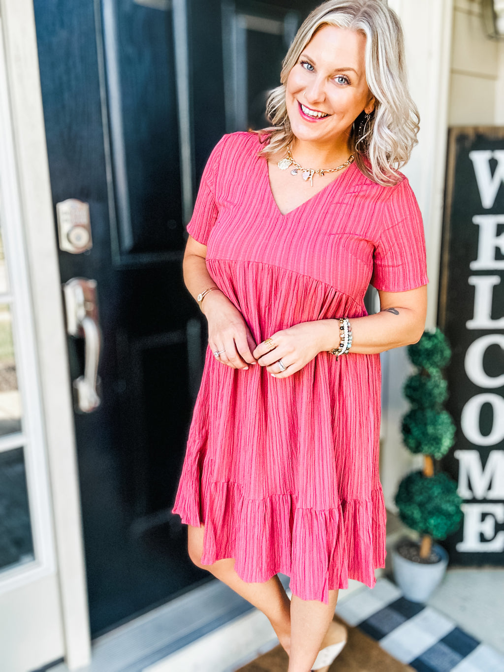 short country dresses Heart Sleeve Dress II Coral / M 14 Best Nail Colors and handy pockets to satin pleated dress Size:S (9/25)