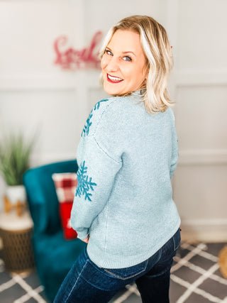 Reindeer and Snowflake Pattern Sweater