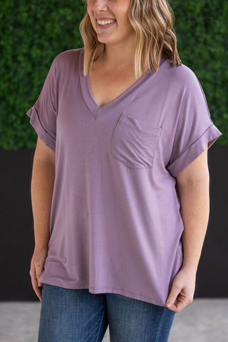 IN STOCK Sierra Pocket Tops - Dusty Purple