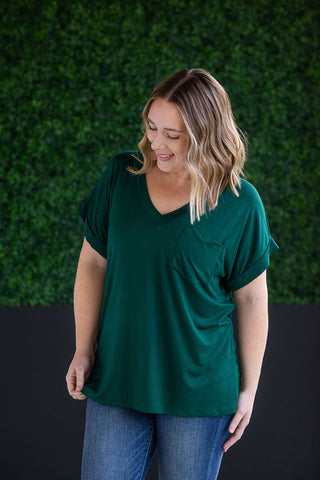 IN STOCK Sierra Pocket Tops - Hunter Green