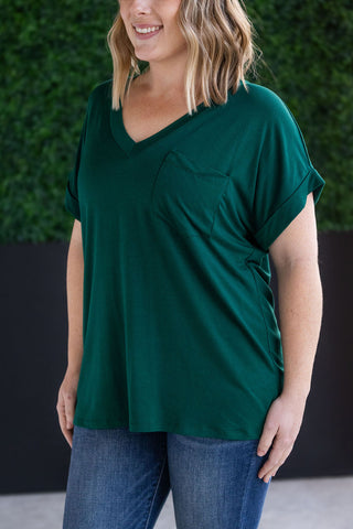 IN STOCK Sierra Pocket Tops - Hunter Green