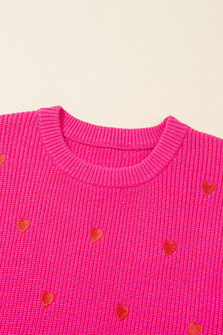 Heart On Your Sleeve Embroidered Sweater