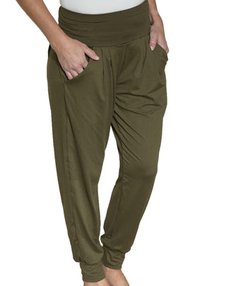 Soul Happy Harem Pants In Olive