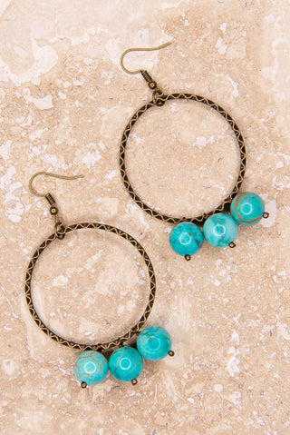 Olivia Triple Earrings Turquoise