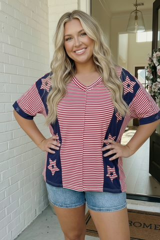 Stars and Stripes Forever Oversized Top