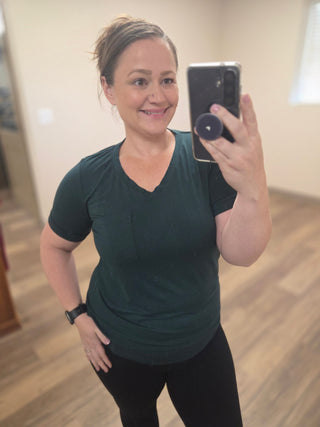 IN STOCK Sophie Pocket Tee - Hunter Green