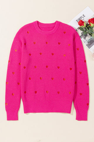 Heart On Your Sleeve Embroidered Sweater