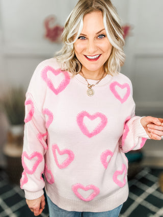High-Low Heart Embroidered Cozy Sweater – Soul Happy Shop