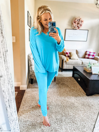 Movie Nights Long Sleeve Top and Leggings Lounge Set 5 Colors