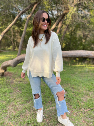 Thinking It Over Waffle Knit Pullover in Three Colors