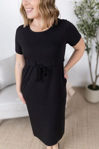IN STOCK Gracelynn Midi Dress - Black