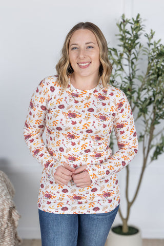 IN STOCK Blair Long Sleeve Top - Autumn Floral