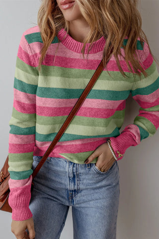 Chilly Days Striped Sweater Top