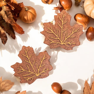 MADE TO ORDER: Autumn Red Leaf Vent Clip Set