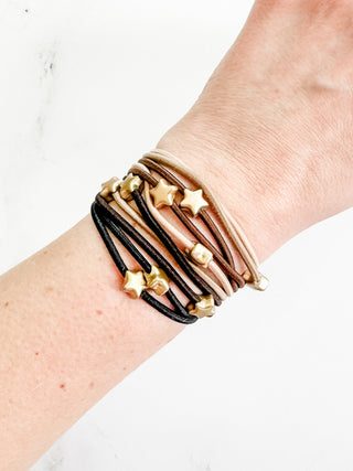 IN STOCK Hair Tie Bracelet Sets - Neutral Gold Accents