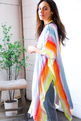Caught in Technicolor Open Kimono