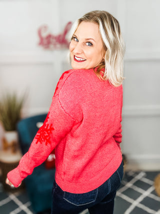 Reindeer and Snowflake Pattern Sweater