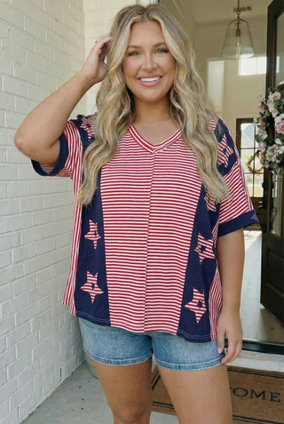 Stars and Stripes Forever Oversized Top