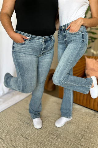 Judy Blue Mid Rise Non-Distressed Bootcut Jeans