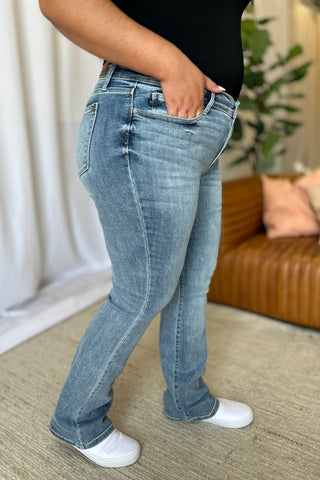 Judy Blue Mid Rise Non-Distressed Bootcut Jeans