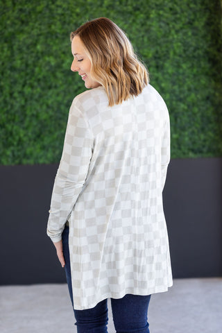 IN STOCK Classic Cardigan - Neutral Checkers