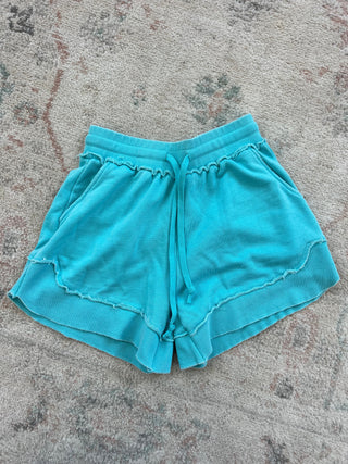 IN STOCK French Terry Stevie Shorts - Capri Blue