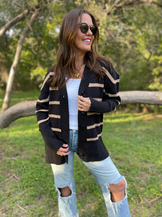 Brooks Striped Cardigan