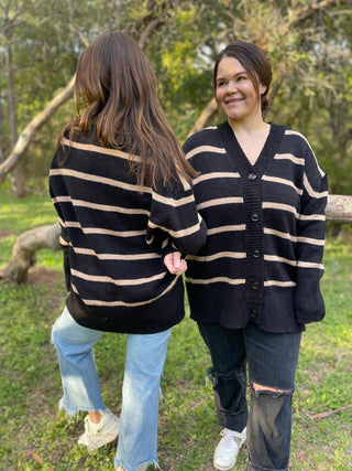 Brooks Striped Cardigan
