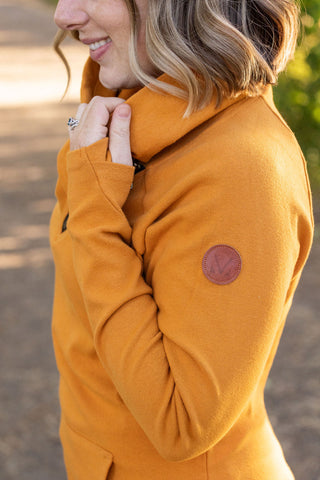 IN STOCK Classic Zoey ZipCowl Sweatshirt - Camel