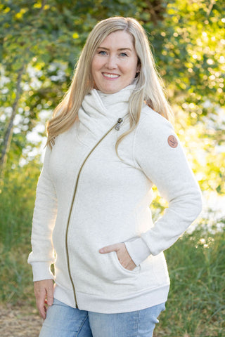 IN STOCK Quinn ZipUp Cowl - Oatmeal