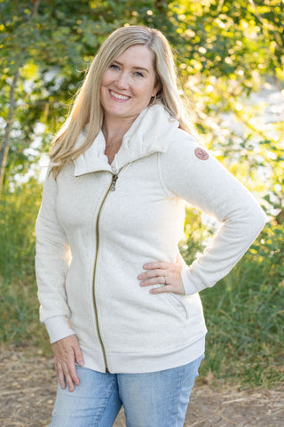 IN STOCK Quinn ZipUp Cowl - Oatmeal