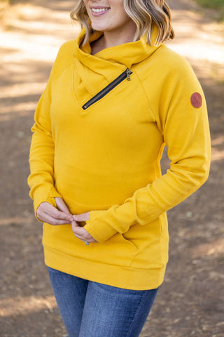 IN STOCK Classic Zoey ZipCowl Sweatshirt - Mustard