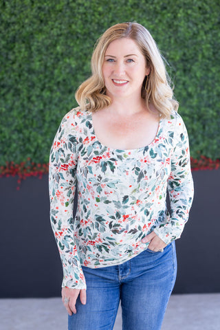 IN STOCK Alyssa Long Sleeve Top - Winter Berry