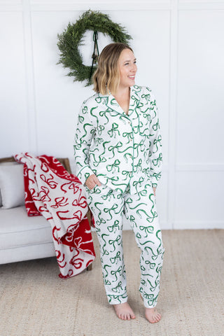 IN STOCK Ribbon Pajama Set - Green