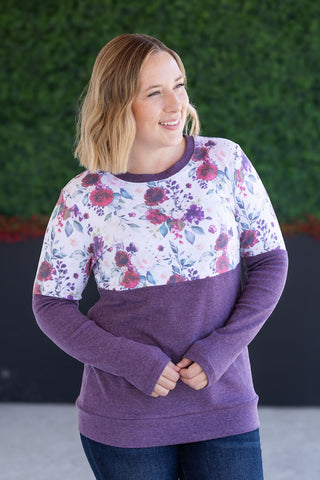 IN STOCK Natalie Pullover - Burgundy Bloom and Plum