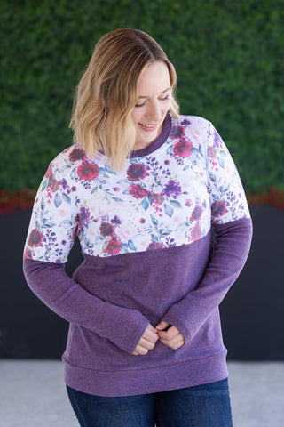IN STOCK Natalie Pullover - Burgundy Bloom and Plum