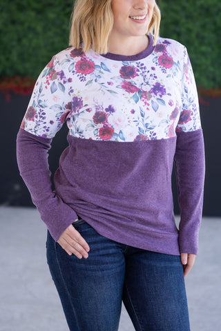 IN STOCK Natalie Pullover - Burgundy Bloom and Plum
