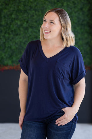 IN STOCK Sierra Pocket Top - Navy