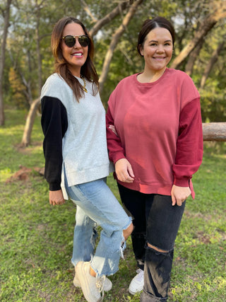 Scottie Two Tone Sweatshirt in Three Colors