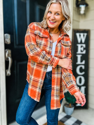 Falling For You Plaid Flannel - Mulitple Colors