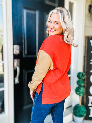 Lovely Day Contrast Long Sleeve Sweatshirt