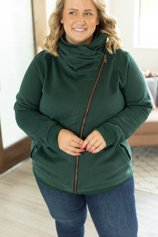 IN STOCK Quinn ZipUp Cowl - Evergreen