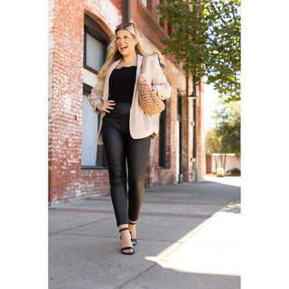 The Farrah High-Waisted Faux Leather Leggings