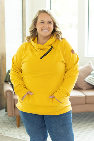 IN STOCK Classic Zoey ZipCowl Sweatshirt - Mustard