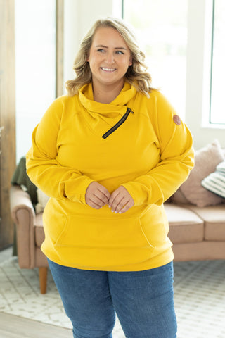 IN STOCK Classic Zoey ZipCowl Sweatshirt - Mustard