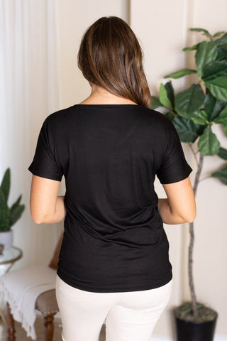 IN STOCK Chloe Cozy Tee - Black