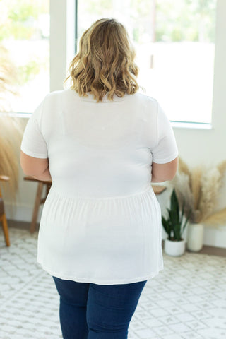 IN STOCK Sarah Ruffle Top - White