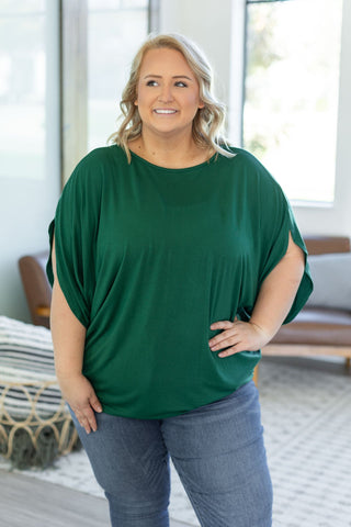 IN STOCK Darcy Dolman Top - Forest Green