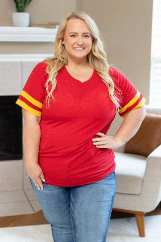 IN STOCK Kylie Tee - Kansas City Red and Yellow